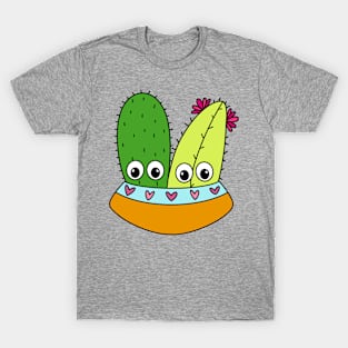 Cute Cactus Design #329: Cute Cacti Arrangement In A Cute Bowl T-Shirt